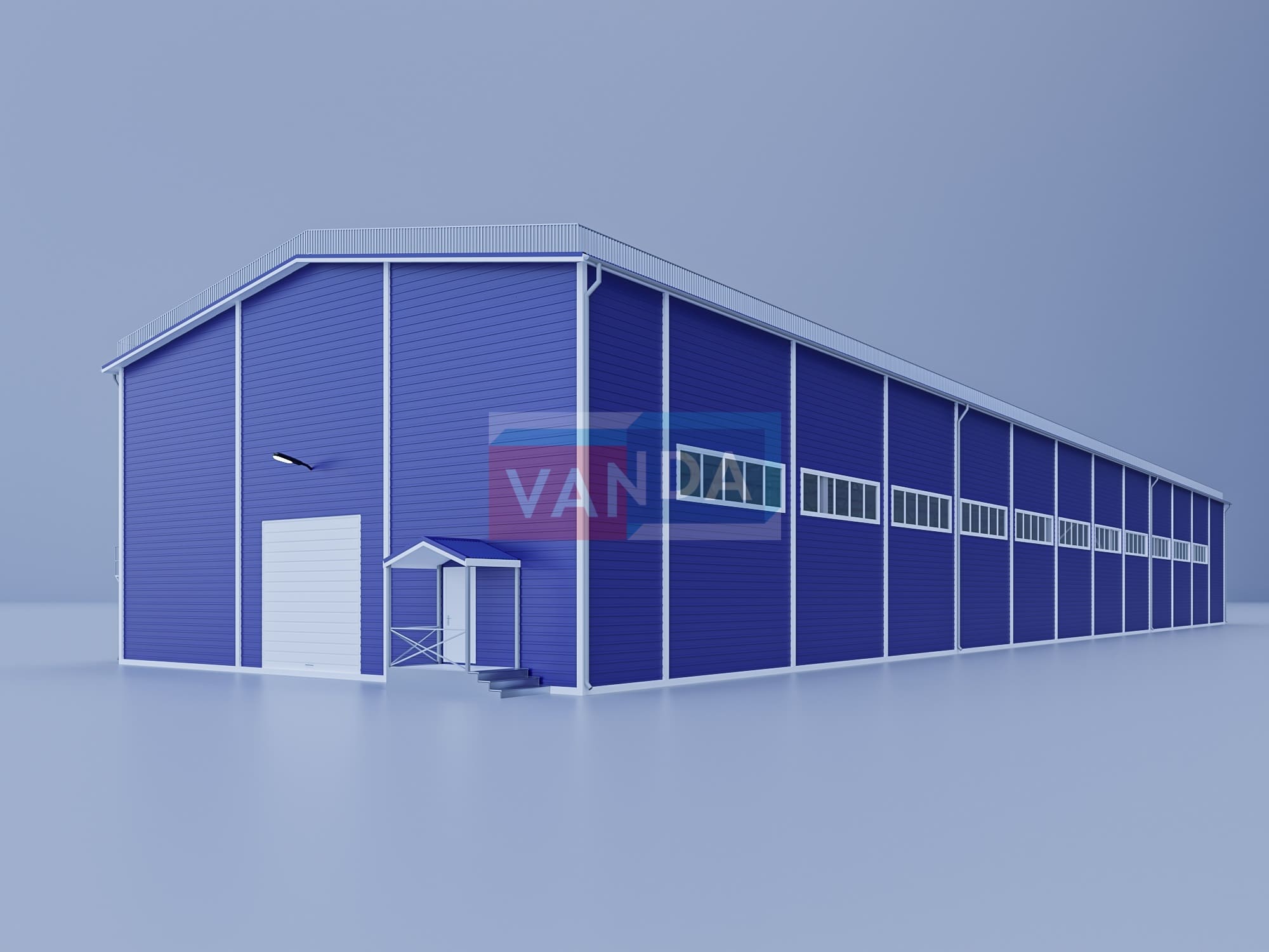 Склад из сэндвич панелей 75х18